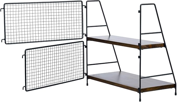 MyGift 2 Tier Premium Acacia Solid Wood Desk Shelf - Image 6