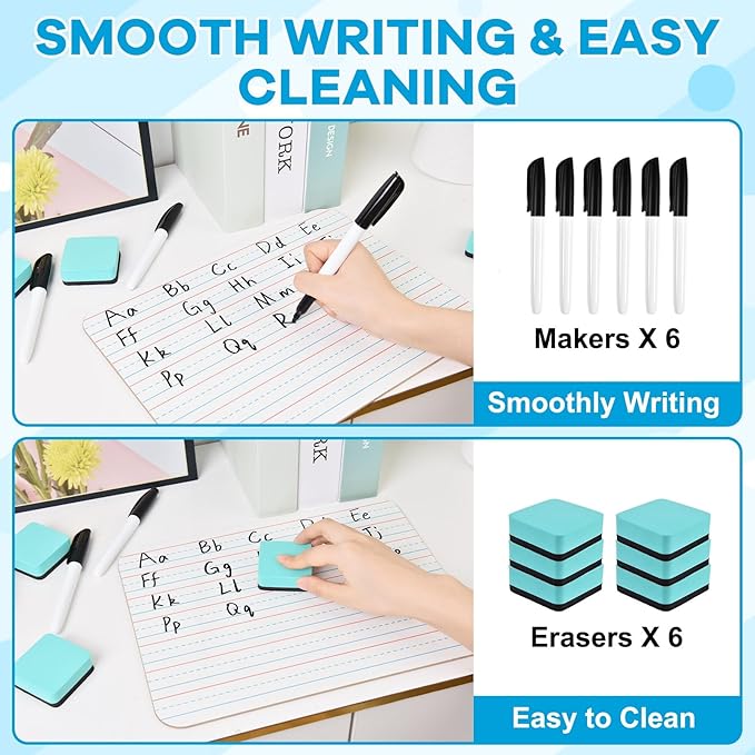 COYMOS 6 Pack Small White Board - Image 4