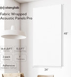 Olanglab Acoustic Panels 2 Pack, Fabric Wrapped Sound Proof Foam Panels - Image 2
