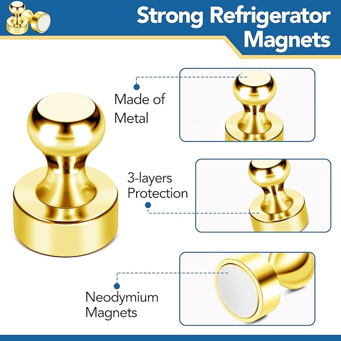 LOVIMAG Fridge Magnets 18Pcs Refrigerator Whiteboard Small Strong Magnet - Image 5