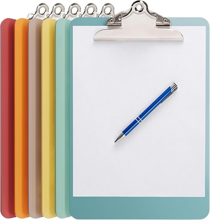Plastic Clipboards with Butterfly Clip 12.5 x 9 Inch Plastic Clip Boards Bulk by OfficeSolutionsDirect
