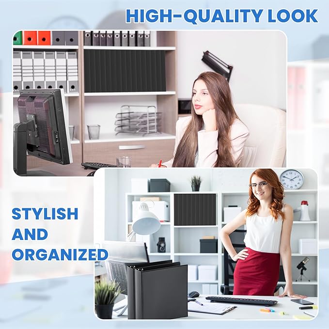 Henoyso 12 Pcs 3 Ring 2 Inch Binders Fits 8.5 x 11 Inch Letter Size Paper - Image 6
