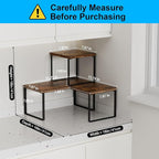 Golener Countertop Organizer Corner Shelf, 2 Tier Adjustable Stackable Corner - Image 2