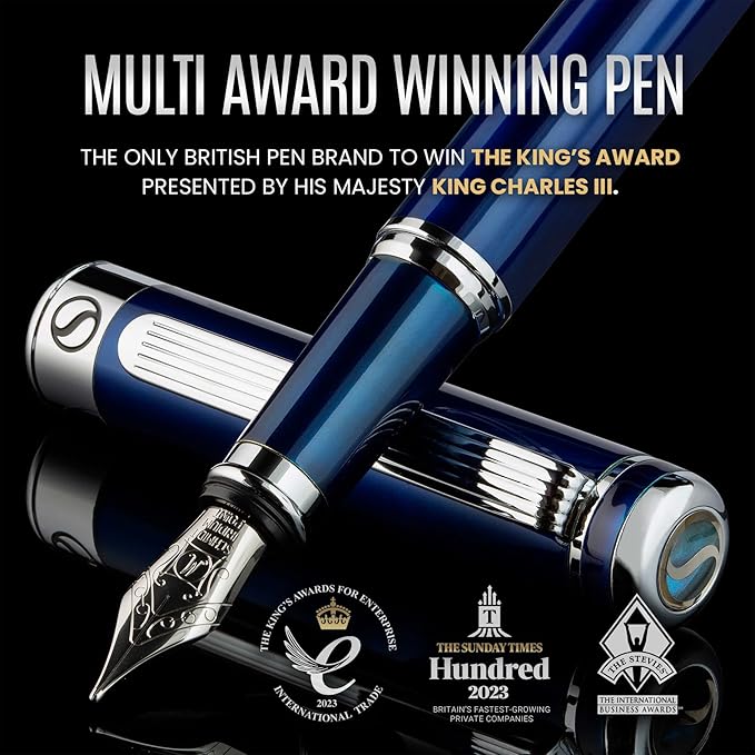 Scriveiner Personalized Midnight Blue Fountain Pen - Image 7