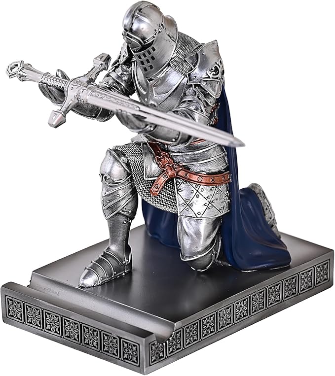 HDMbigmi King's Guard Leader Cloak Warrior Knight Pen Holder Mobile Phone Stand by HDMbigmiHomeDecorations