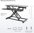 VIVO 28 inch Desk Converter, K Series, Height Adjustable Sit to Stand Riser - Image 3