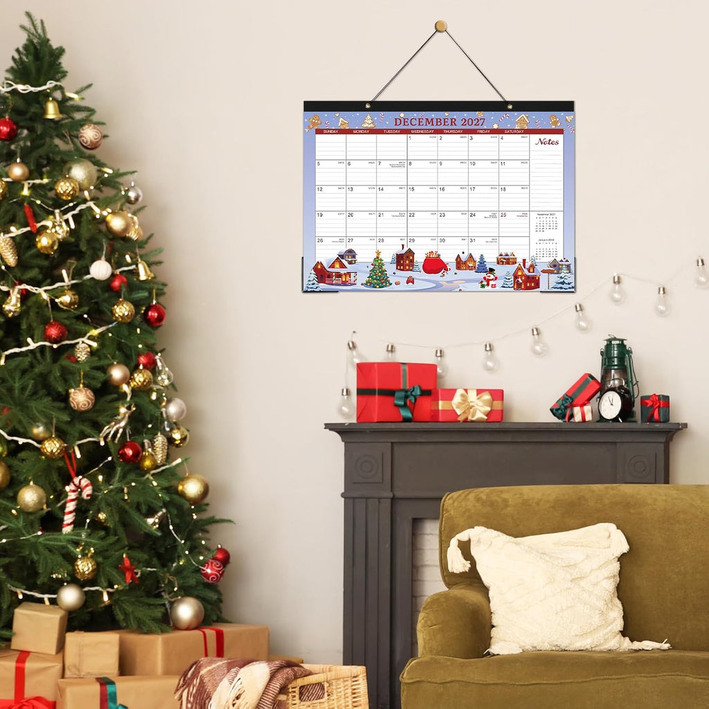 Desk Calendar 2027,18 Months Calendar from January 2027 to June 2028 | 17" x 12", Desk Calendars 2027-2028 with Large Ruled Blocks for Planning