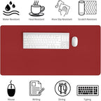Bloss Red Desk Mat, Leather Desk Matt - Image 4