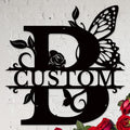 Personalized Custom Letter Name metal Signs, Custom Black Letter Monogram Wall by Casebrick