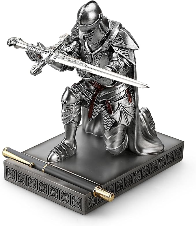 HDMbigmi King's Guard Leader Cloak Warrior Knight Pen Holder Mobile Phone Stand - Image 5