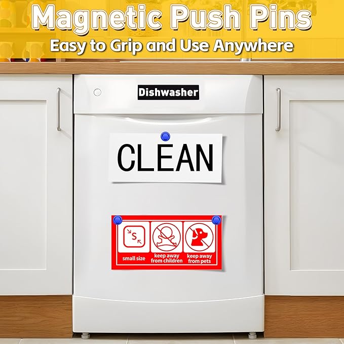 VNDUEEY 16 Pack Blue Fridge Magnets, Refrigerator Magnet Whiteboard Magnets - Image 6