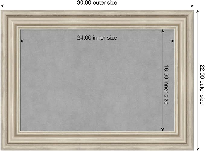 Amanti Art Silver Framed Magnetic Board 22x30 Medium Vision Board - Image 2