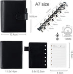 Moterm Pocket Versa - Pocket Size Binder Planner and Wallet Combo (Pebble-Black, 19mm Ring)
