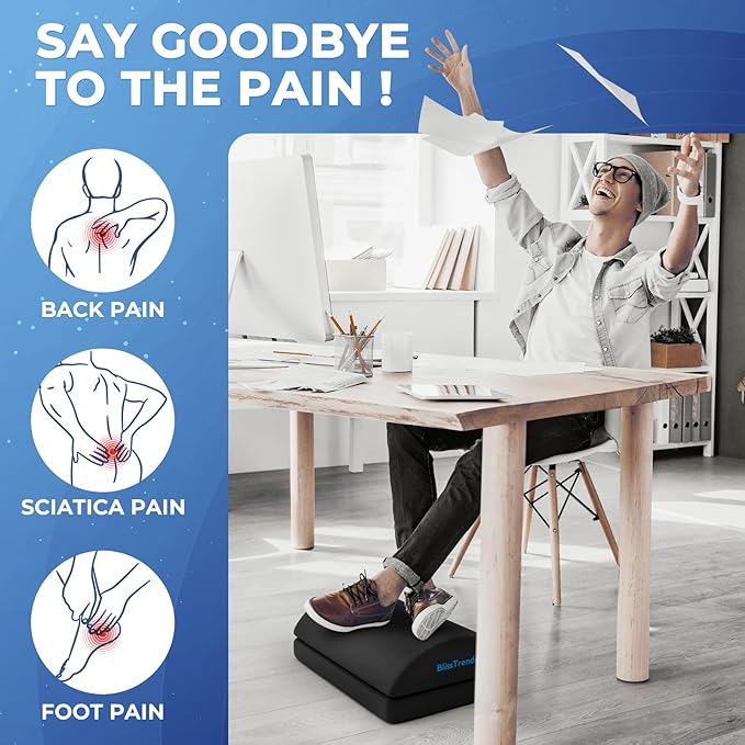 BlissTrends Foot Rest for Under Desk at Work-Versatile Foot Stool - Image 2