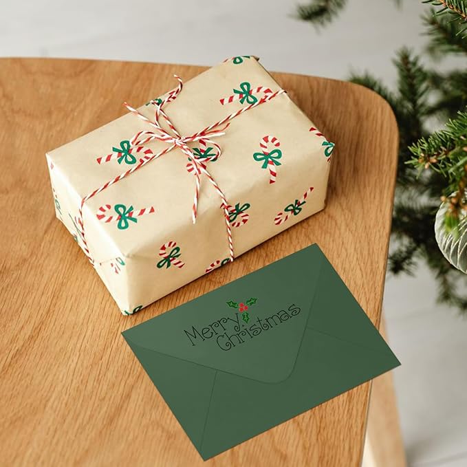 100 Pack Dark Green Envelopes 5x7, Goefun A7 Envelopes - Image 7