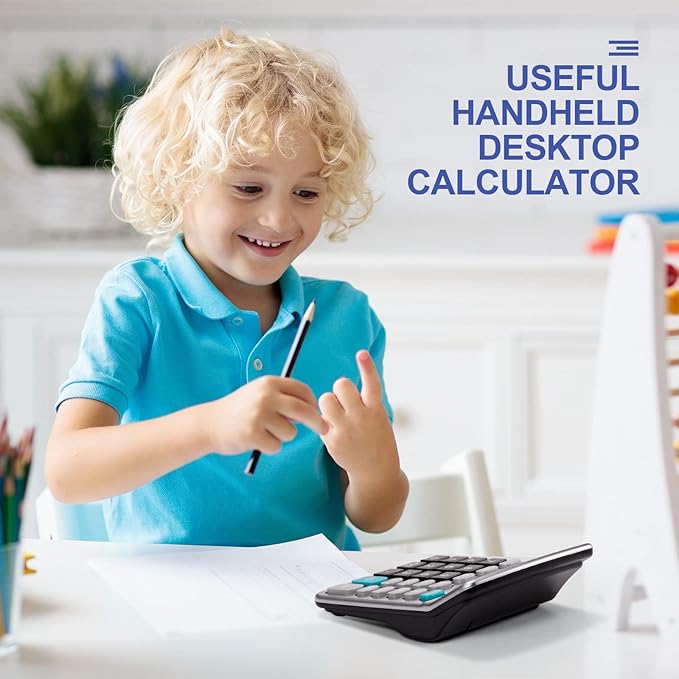 Flutesan 8 Pack Calculator Bulk 12 Digit Solar Power Calculator Solar and - Image 6