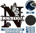 Personalized Custom Letter Name metal Signs, Custom Black Letter Monogram Wall - Image 6