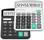 Calculator, Splaks 2 Pack Standard Functional Desktop Calculators Solar and AA by SPLAKSCALCULATOR
