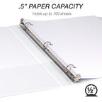 Samsill Economy 0.5 Inch 3 Ring Binder Bulk Pallet, Made in The USA, Round Ring - Image 4