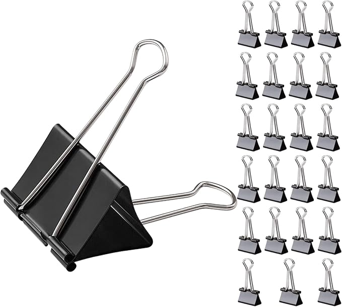 XIIFIIFII 3 Inch Extra Large Binder Clips, Heavy Duty Paper Clamps, Big Metal by XIIFIIFII