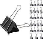 XIIFIIFII 3 Inch Extra Large Binder Clips, Heavy Duty Paper Clamps, Big Metal by XIIFIIFII