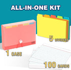 H4D 4x6 Index Card Case with 100 Heavyweight Ruled Index Cards and Dividers - Image 2