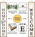 Double-sided Welcome Wooden Sign Stand - Image 2