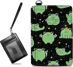 BWEGRHE Small Travel Wallets, Princess Frog Slim Minimalist Front Pocket Wallet by BWEGRHE