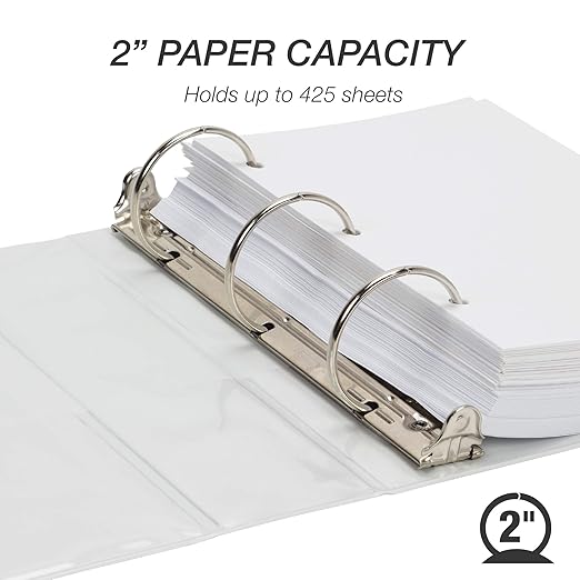 Samsill Economy 2 Inch Mini 3 Ring Binder, Made in The USA, 9.1" x 8.5" Round - Image 4