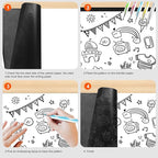 200 Sheets Carbon Paper Black Graphite Paper Transfer Tracing Paper and 5 - Image 3