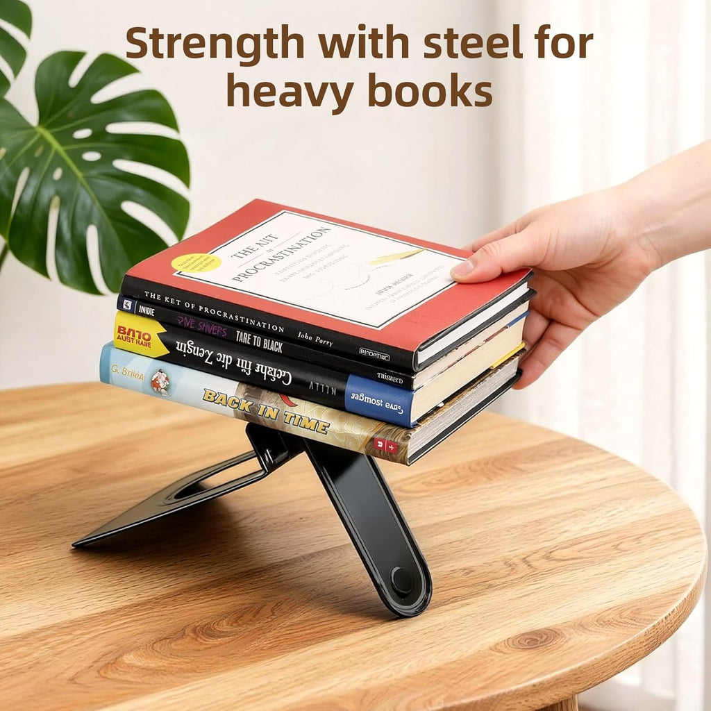 Happyhapi 14 Pair Book Ends for Shelves, 28 Pcs Metal Bookends Book Holder for Shelf, Heavy Book Stopper for Desk, Simple Library Office Home Bookend, 4.9 x 5.7 x 6.5 in, Black (Pack of 2)
