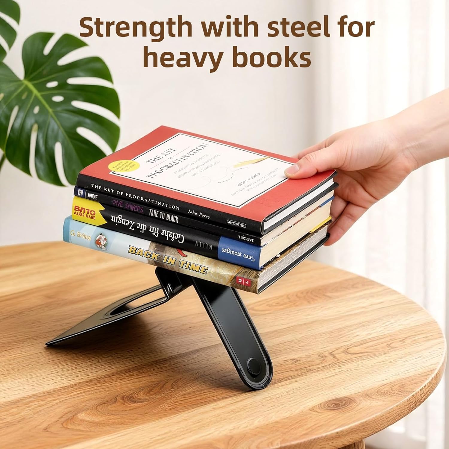 Happyhapi 14 Pair Book Ends for Shelves, 28 Pcs Metal Bookends Book Holder for Shelf, Heavy Book Stopper for Desk, Simple Library Office Home Bookend, 4.9 x 5.7 x 6.5 in, Black (Pack of 2)