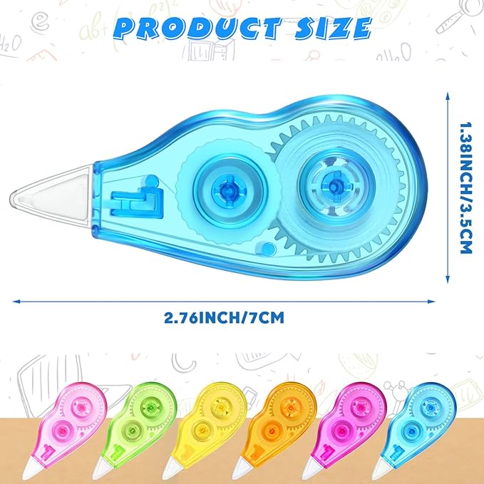 Chivao 100 Pack Mini Correction Tape Bulk Ink Corrector Eraser Tape Set Cute - Image 2