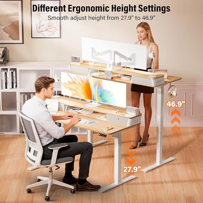 Kingant 48 x 24 Inch Electric Standing Desk - Image 4