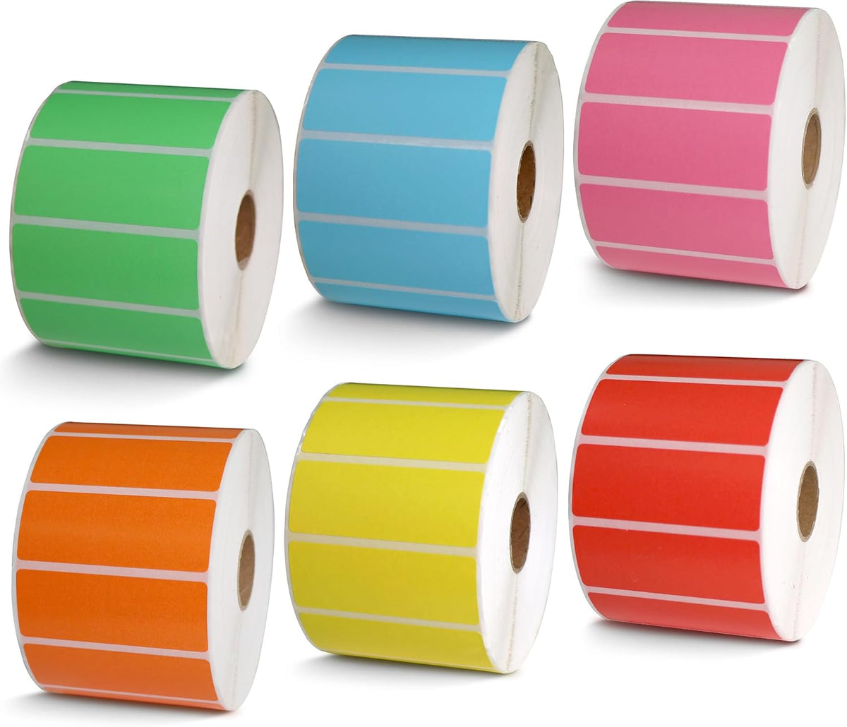BETCKEY - 2.625" x 1" (67 mm x 25 mm) Thermal Labels, [6 Roll/Mixed...