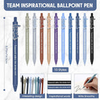 Geyoga 50 Sets Team Appreciation Gifts Bulk Ballpoint Pens with Teamwork Cards for Employee Coworker Staff Group Members Volunteer Office Supplies