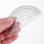 100 Pcs 4 Inch Clear Plastic Protractor Bulk Math Protractors Set 180 Degrees - Image 3