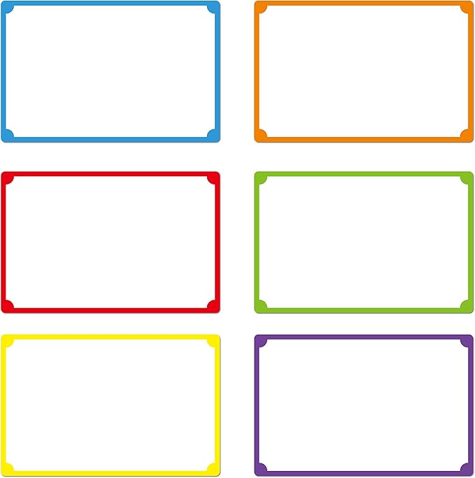 300pcs 6 Colors Plain Name tag Labels - Image 2