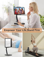 Tablet Stand for iPad, Aluminum Multi-Angle Adjustable Tablet Holder, - Image 2