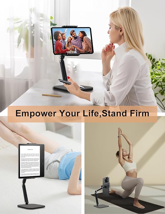 Tablet Stand for iPad, Aluminum Multi-Angle Adjustable Tablet Holder, - Image 2