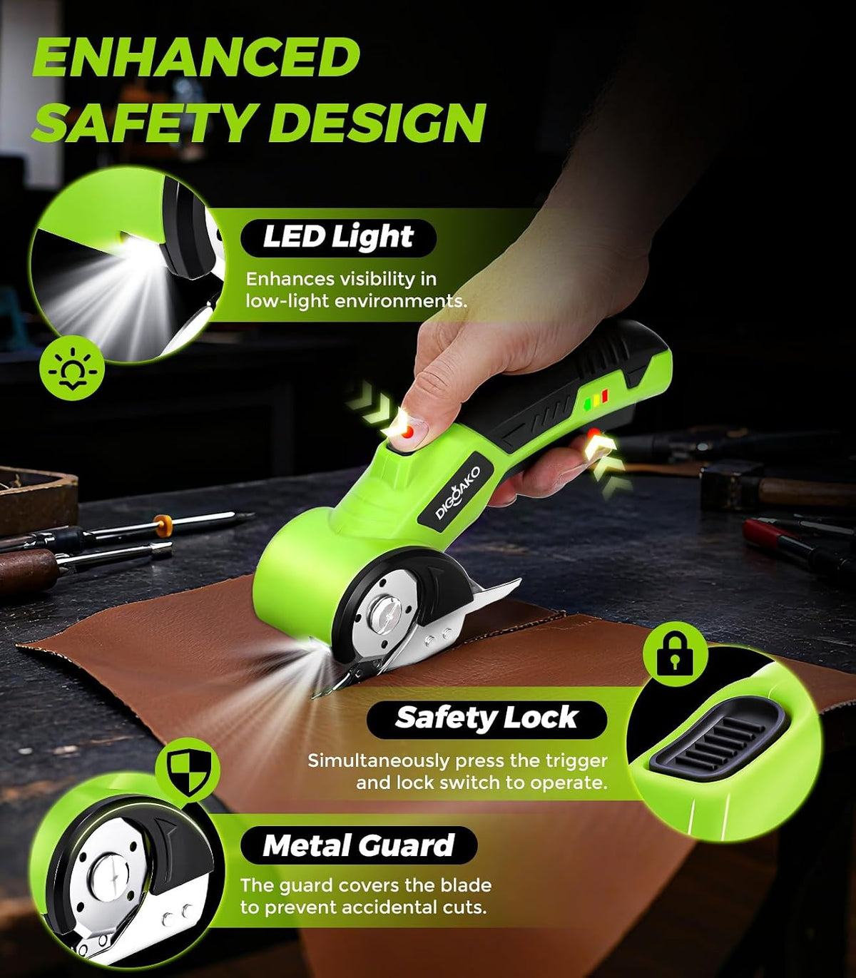 Cardboard Cutter - Cordless Electric Scissors, 4V Rechargeable Electric Box C...