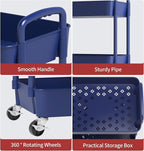 Sywhitta 3-Tier Plastic Rolling Utility Cart - Image 6