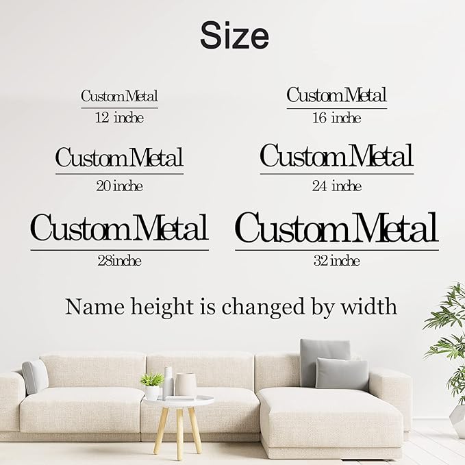 Custom Metal Words Custom Nursery Name Script Metal Sign Baby Name Sign - Image 7