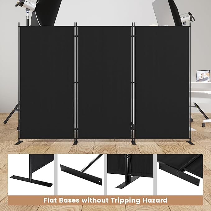 C-Hopetree 3 Panels Room Divider, 6 Ft Tall Indoor Folding Privacy Screen - Image 7