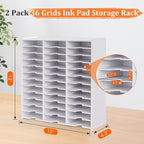 Krafetto 2 Pack 36 Grids Ink Pad Storage Rack, Wall-mountable Stamp Pad - Image 2