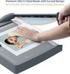 Firbon 12" Guillotine Paper Cutter, Heavy Duty 30-Sheet Capacity Trimmer - Image 2