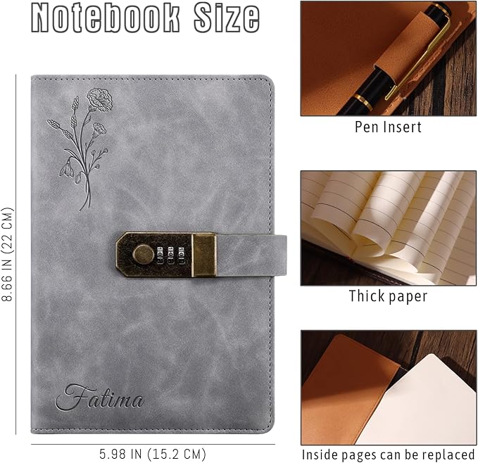 Bliver Personalized Leather Journal Custom Notebook Customized Engraved Journal - Image 2