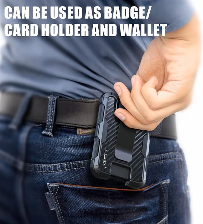 LIUGX Carbon Fiber Badge Holder, ID Card Holder - Image 6