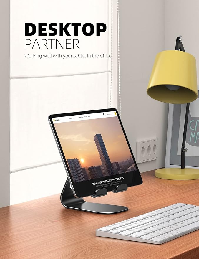 Lamicall Tablet Stand Adjustable, Tablet Stand : Desktop Stands Holder Dock - Image 3
