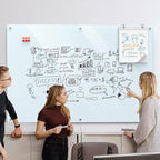 MaxGear Glass Whiteboard Wall Mounted, Frameless Magnetic Dry Erase Board - Image 7